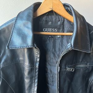 Guess Leather Jacket Medium
